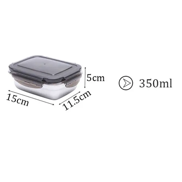 Kotak Makan Anti Tumpah Kotak Bekal Stainless /Lunch Box 350 ml/850 ml 4