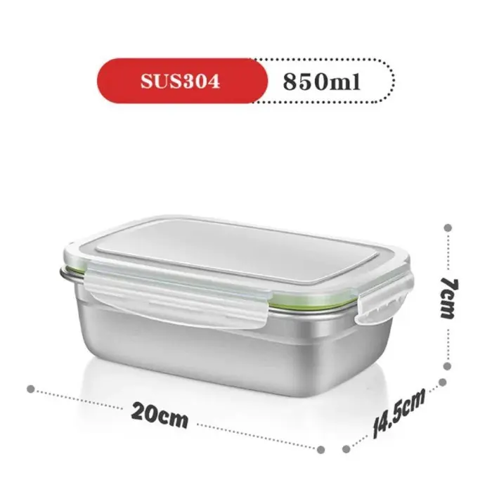 Kotak Makan Anti Tumpah Kotak Bekal Stainless /Lunch Box 350 ml/850 ml 2