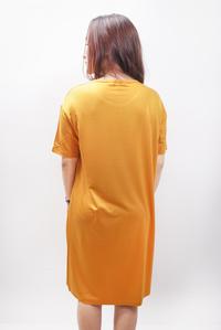 Gambar TDLA LTE27 LD long dress polos wanita mustard - L dari THIRD DAY Kota Bandung 5 Tokopedia