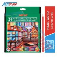 Gambar Pensil Warna Bisa Dihapus Joyko [CP-115/24 Warna] / Color Pencil 1 Set - 24 Warna dari Aksesoren Kab. Indramayu 1 Tokopedia