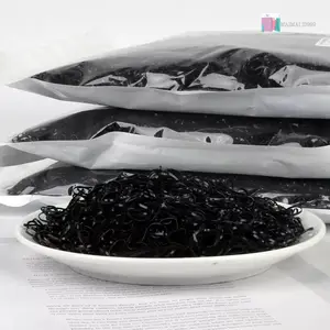 BEST SELLER 100GR Karet Rambut Jepang Full HITAM Kiloan Plastik Pouch