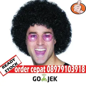 wig kribo hitam rambut rhoma irama wig brokoli