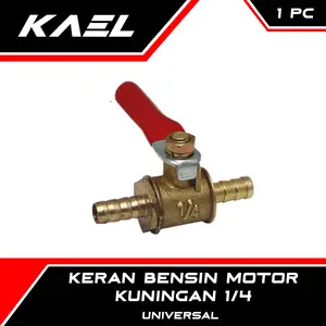 Kran Bensin Kuningan 1/4 Motor Universal Keran Bengsin Bebek-Matic-dll