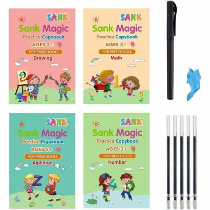 SANK Magic Practice Book 1 SET ISI 4 BUKU + PULPEN
