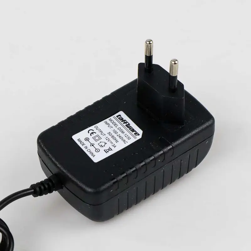 Power Adaptor LED Strip EU Plug DC12V 3A Taffware - DSM-1230 4