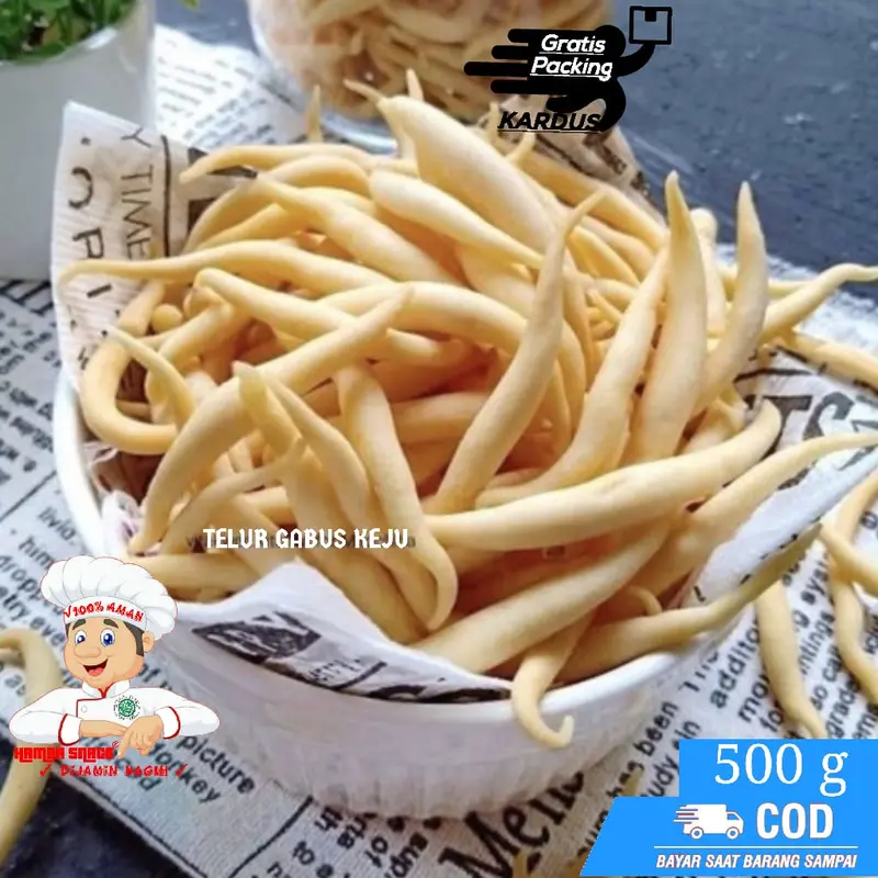 MAKANAN RINGAN TELUR GABUS KEJU 500g | Hamba Snack - jajanan jadul 0