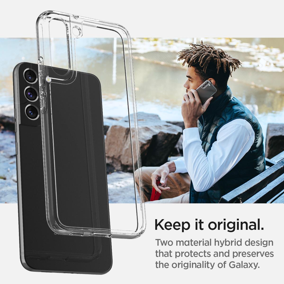 Case Samsung Galaxy S22 Ultra Plus Spigen Crystal Hybrid Clear Casing