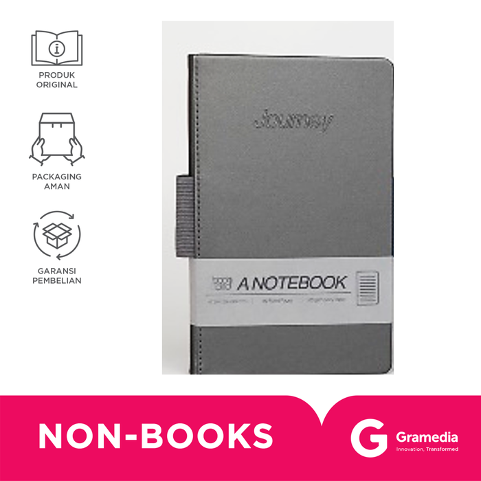 Gambar Books&Bind Nb Metallic Hc W/ Penloop A5-Slim Grey dari Gramedia Kota Pekanbaru Tokopedia