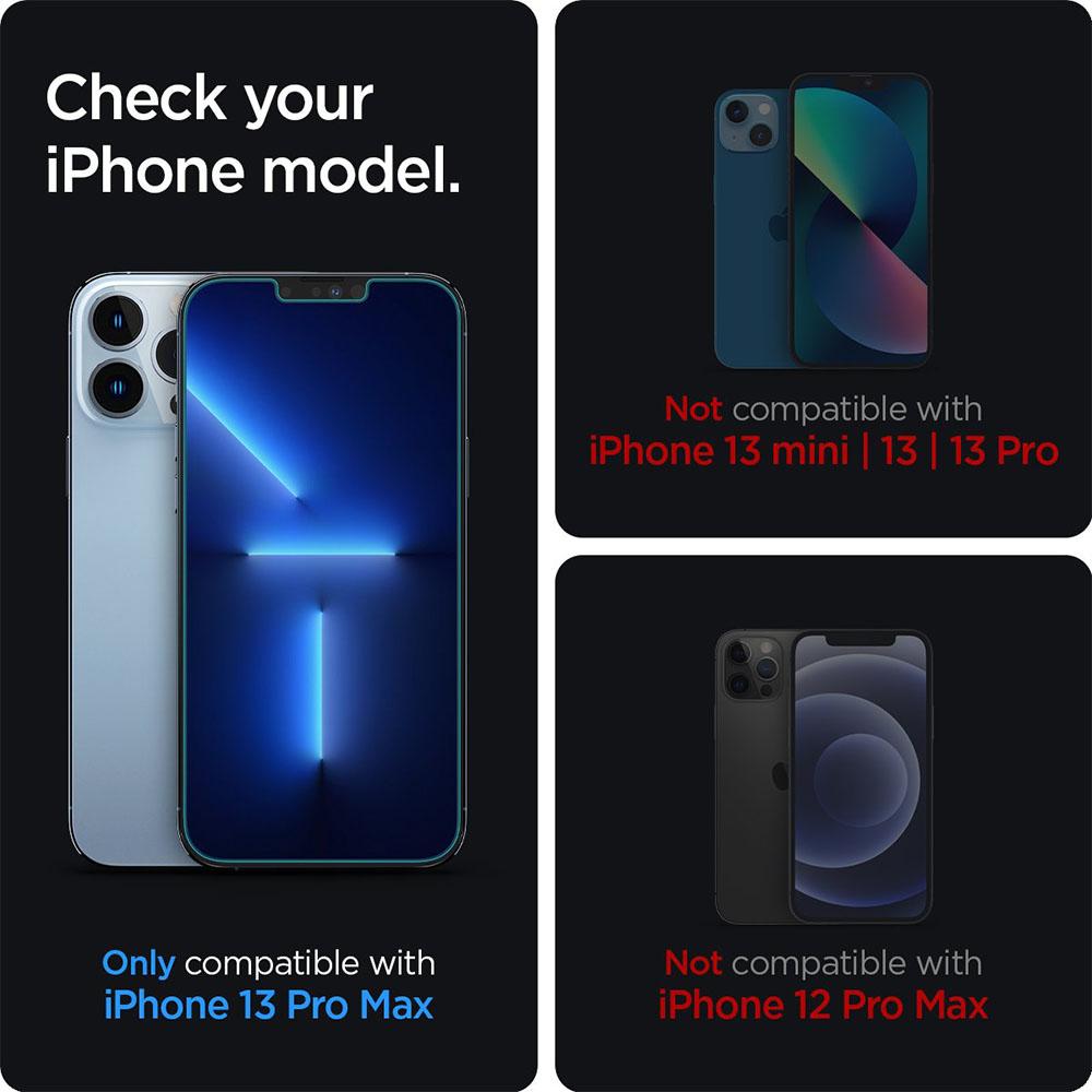 Spigen iPhone 14 Plus / 13 Pro Max Tempered Glass Privacy with Tray 2 Pack GlastR EZ Fit - Privacy AGL03378