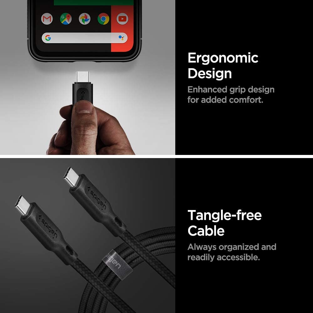 Spigen Kabel Charger USB C to USB C 3.2 100W DuraSync C10C3 1m - Black 000CA25705