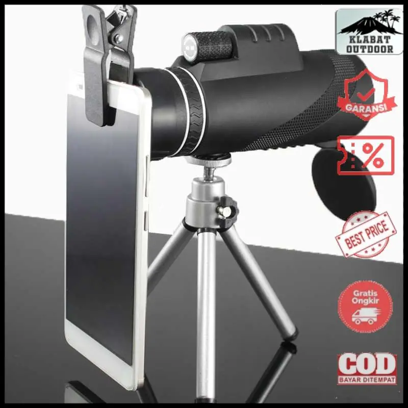 Teropong Monokular MOGE Smartphone HP 40 x 60 Monocular Zoom Outdoor 1