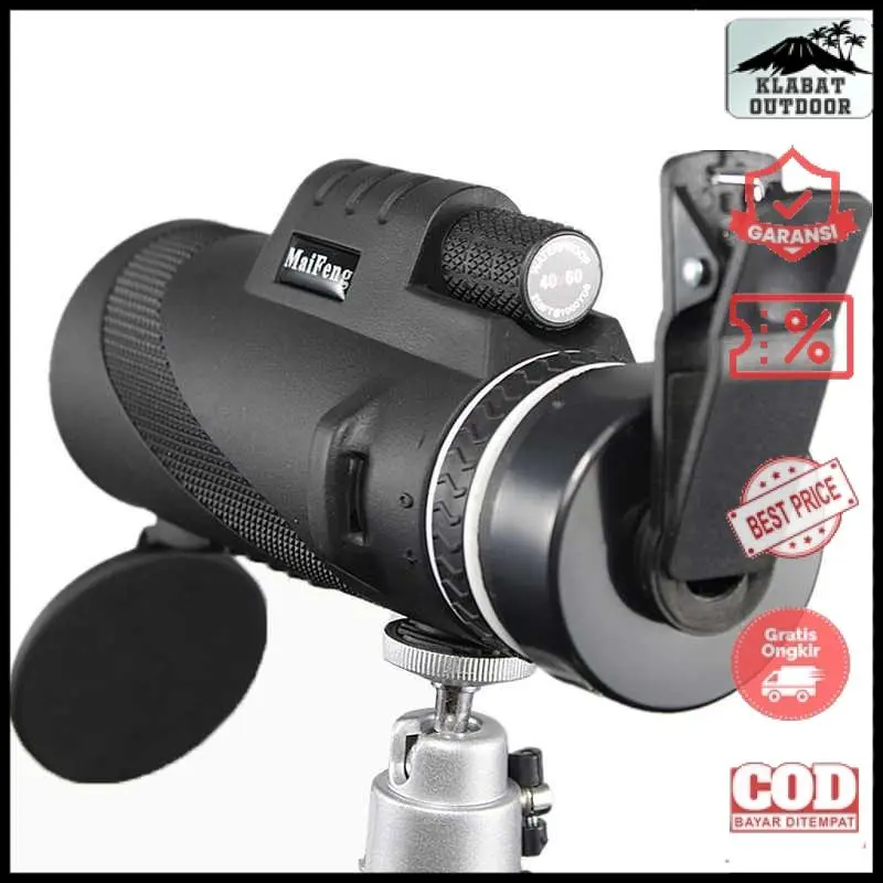 Teropong Monokular MOGE Smartphone HP 40 x 60 Monocular Zoom Outdoor 2