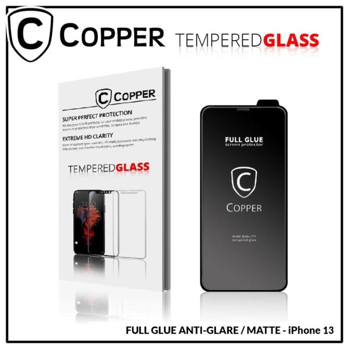 Gambar iPhone 13 - COPPER Tempered Glass ANTI GLARE - MATTE dari Copper Official Balikpapan Kota Balikpapan Tokopedia