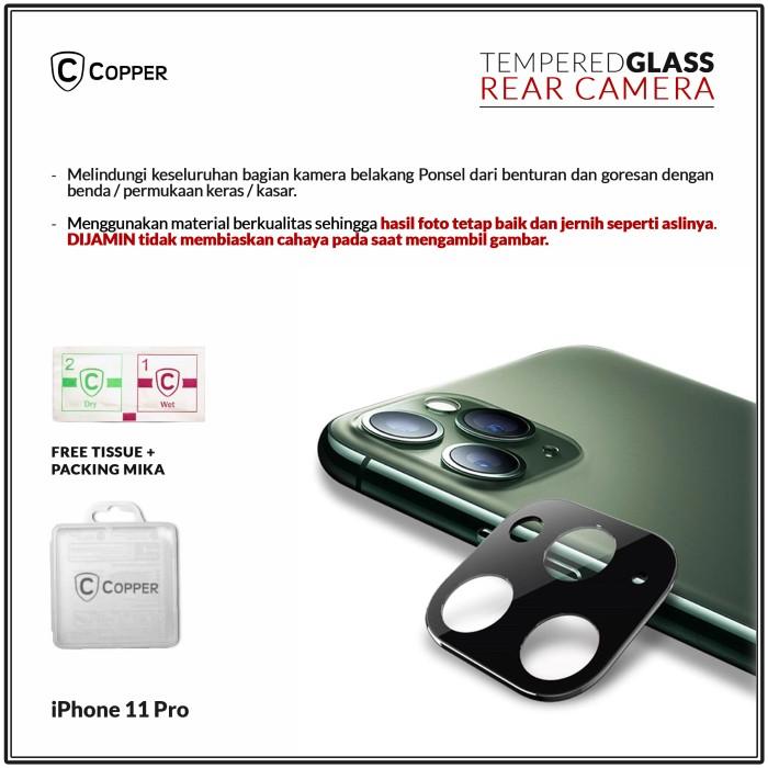 Gambar Copper Tempered Glass Kamera Full Black - kompatibel untuk iPhone 11 Pro dari Copper Official Balikpapan Kota Balikpapan Tokopedia