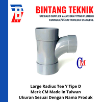 Gambar Large Radius Tee Y 6" x 3" PVC D Merk CM Taiwan dari Bintang Teknik Toko Kota Administrasi Jakarta Barat 2 Tokopedia