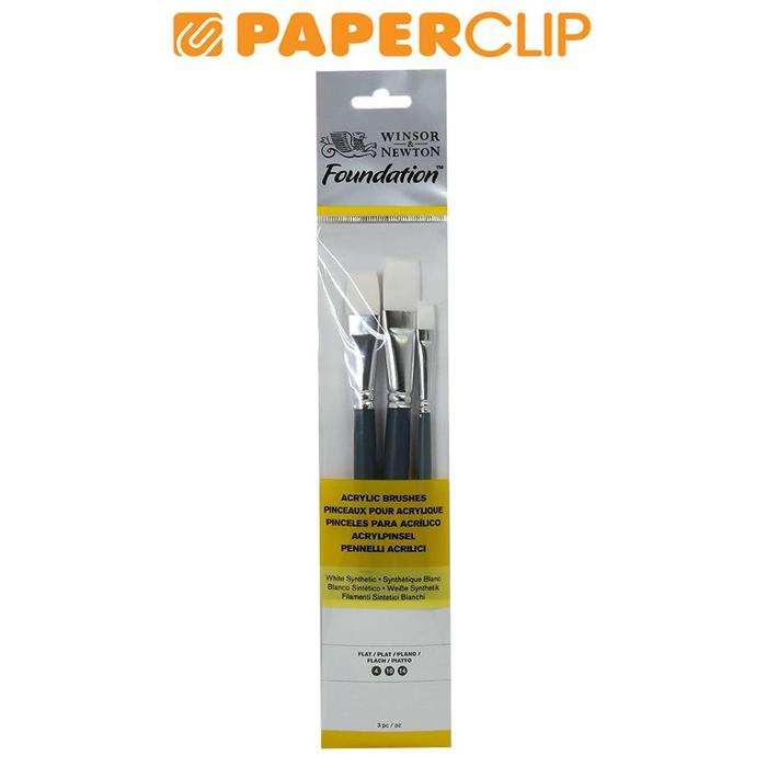 Gambar KUAS LUKIS WINSOR & NEWTON FOUNDATION SET 3 FLAT WHITE BRUSH 5295002 dari Paperclip Indonesia Kota Administrasi Jakarta Selatan Tokopedia