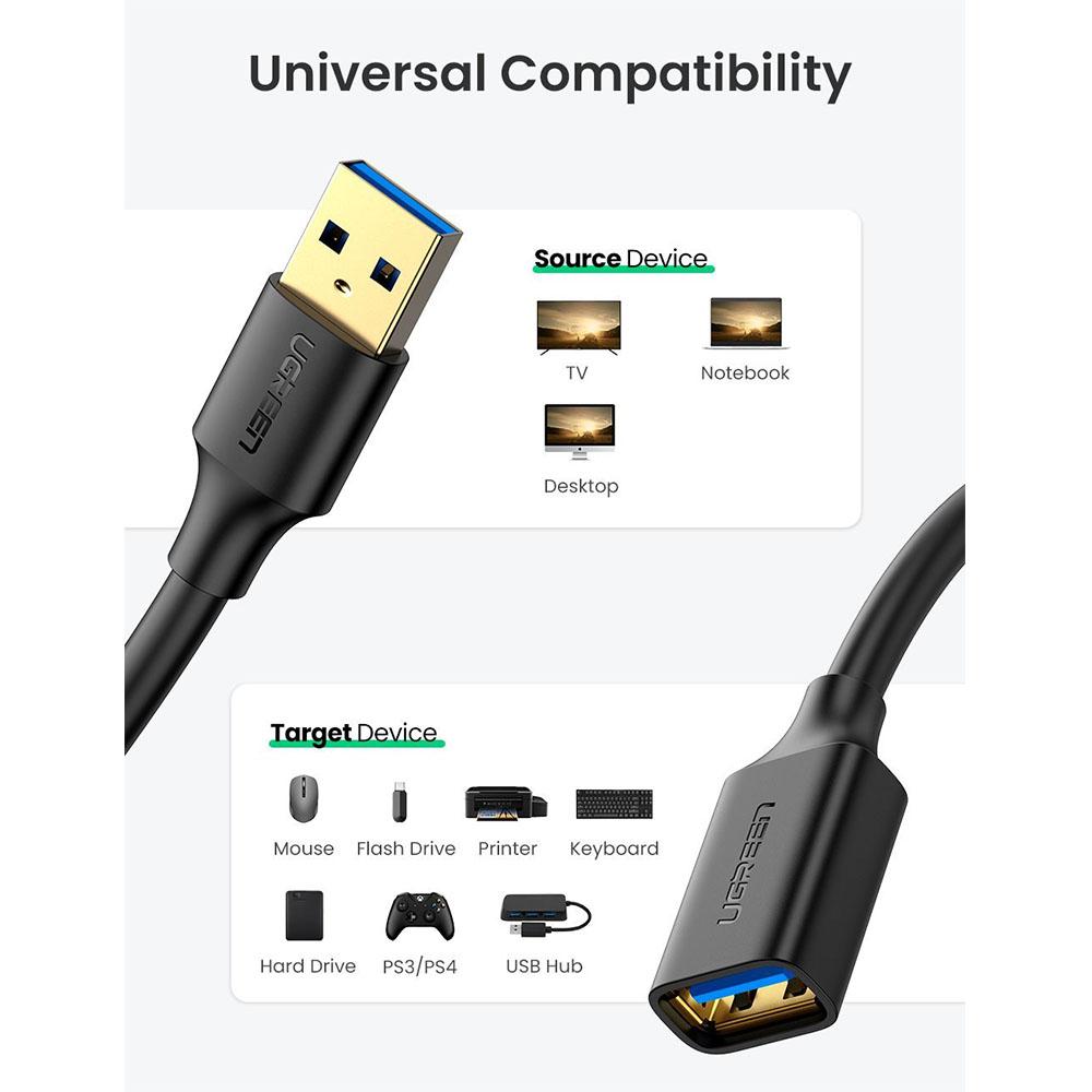 Cable Data USB A 3.0 Male to Female UGREEN Perpanjangan Extension