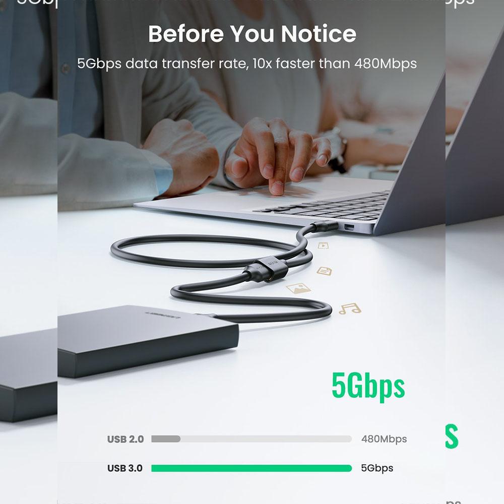 Cable Data USB A 3.0 Male to Female UGREEN Perpanjangan Extension