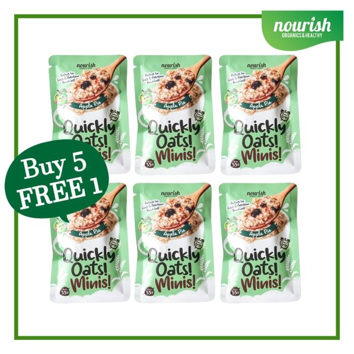 Gambar BUY 5 GET 1 FREE Quickly Oats! Minis! Apple Pie Sachet dari Nourish Indonesia Jakarta Utara Kota Administrasi Jakarta Utara Tokopedia