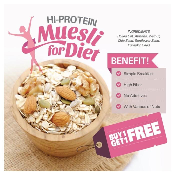 Gambar Hi-Protein Muesli BUY 1 GET 1 FREE (500gr x 2pc) dari Nourish Indonesia Jakarta Utara Kota Administrasi Jakarta Utara Tokopedia