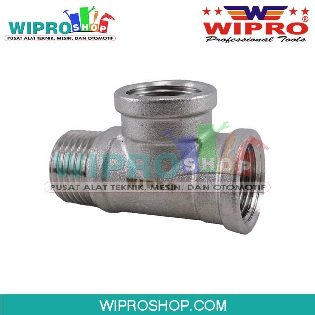 Gambar WIPRO WN7108 T-Type Connector F1/4" x F1/4" x M1/4" dari wiproshop Kota Surabaya Tokopedia