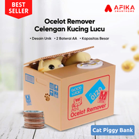 Gambar Celengan Kucing Lucu Pencuri Koin Cat Piggy Bank Ocelot Remover dari Afika Smarthome Kota Administrasi Jakarta Barat 1 Tokopedia