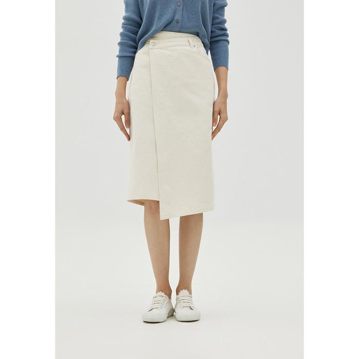 Gambar Love, Bonito - Rok Wanita - Araceli Asymmetrical Denim Skirt - Ivory dari Love, Bonito ID Kab. Bekasi Tokopedia