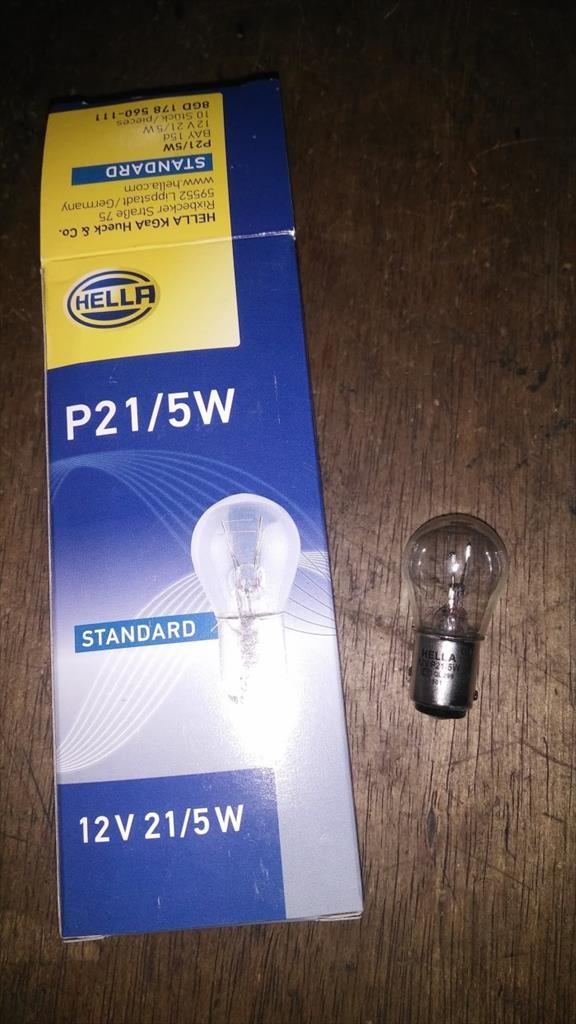 Gambar Lampu Bohlam Besar Rem Stop 12v kaki 2 Hella P21/5W dari JayaRayaParts Kab. Tangerang Tokopedia