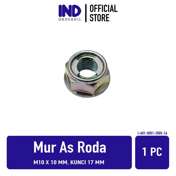 Gambar Mur-Nut As Roda M10x10-M 10 x 10-M10-10x10 Kunci-17-K17 Yamaha-Suzuki dari IND Onderdil Kota Bandung Tokopedia
