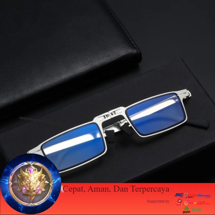 Gambar kacamata plus baca auto fokus anti radiasi lipat titanium ORIGINAL MGS dari Mythical Glory Shop Kota Administrasi Jakarta Barat Tokopedia