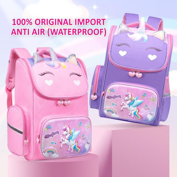 Gambar Tas Ransel Sekolah Anak Unicorn Waterproof Tas Sekolah TK SD Tahan AIr dari AchillesCollection Kota Administrasi Jakarta Barat Tokopedia