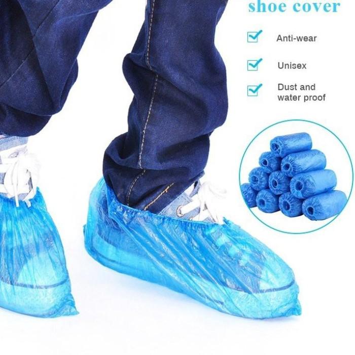 Gambar APD Sepatu Cover Shoes Plastik Jas Hujan Sarung Sepatu Disposable dari Lockgamerz Electronic Kota Administrasi Jakarta Barat Tokopedia
