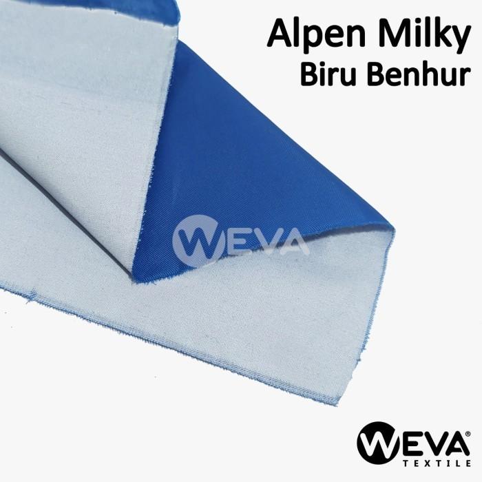 Gambar Bahan Kain Alpen Milky Biru Benhur - Kain Parasut Anti Air Murah dari Weva Textile Kota Surabaya Tokopedia