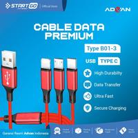 Gambar ADVAN STARTGO Kabel Data Premium 3 in 1 USB to Micro Type-C Lightning dari Golden Celluler Kota Administrasi Jakarta Pusat 2 Tokopedia