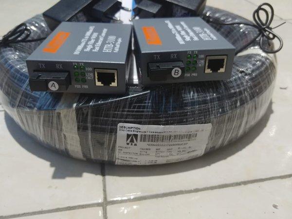 Gambar Jual paket HTB 3100 converter FO to RJ dan kabel FO 100m Berkualitas dari anarohaya, toko Kota Surabaya Tokopedia