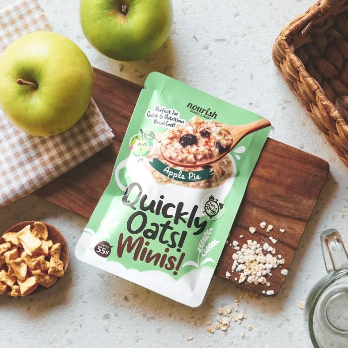 Gambar Quickly Oats! Minis! Instant Oatmeal Apple Pie Sachet 55gr dari Nourish Indonesia Jakarta Utara Kota Administrasi Jakarta Utara Tokopedia