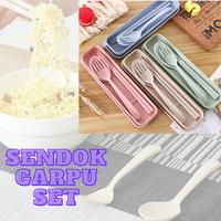 Gambar Sendok Garpu Sumpit Set / Alat Makan 3in1 Bahan Jerami Gandum dari AchillesCollection Kota Administrasi Jakarta Barat 4 Tokopedia