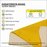 Gambar Bahan Kain Alpen Milky Hitam - Kain Parasut Anti Air Murah dari Weva Textile Kota Surabaya 4 Tokopedia