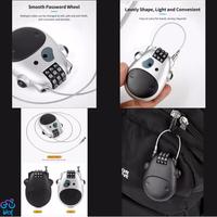 Gambar ThinkRider Retractable Steel Wire Rope Gembok Helmet Sepeda Code Lock dari Wof Premium Kab. Tangerang 3 Tokopedia