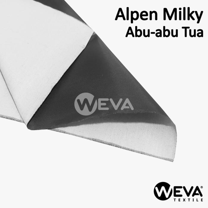 Gambar Bahan Kain Alpen Milky Abu Abu Tua- Kain Parasut Anti Air Murah dari Weva Textile Kota Surabaya Tokopedia