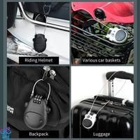 Gambar ThinkRider Retractable Steel Wire Rope Gembok Helmet Sepeda Code Lock dari Wof Premium Kab. Tangerang 5 Tokopedia