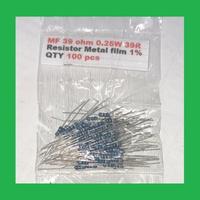 Gambar QTY 100 pcs MF 39 ohm 0.25W 39R Resistor Metal film 1% dari Nivico shop Kota Administrasi Jakarta Barat 1 Tokopedia