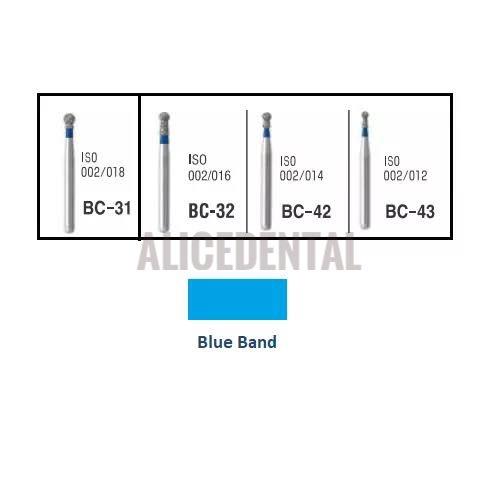 Jual Dental diamond bur bulat BC ball collar round bur MANI highspeed ...