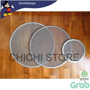 Aluminum Mesh Grill Pizza Screen Round Baking Tray Net Kitchen Tools C