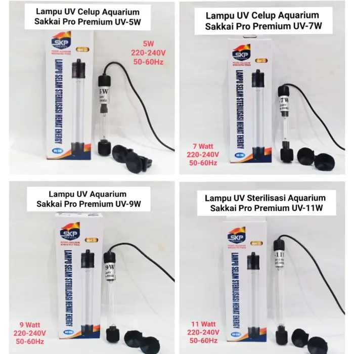 Lampu UV sterilisasi Aquarium Sakkai Pro Premium UV- 5W/ 7W/ 9W/ 11W 1