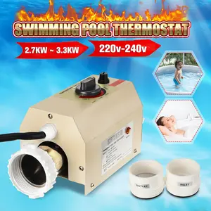 Kolam Renang Air & Bak Mandi Panas SPA Pemanas Termostat Pemanas 2,7KW