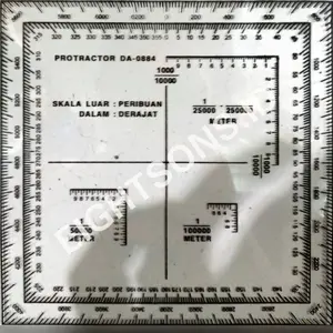 Protaktor Navigasi Orienteering Douglas Protracktor Standard