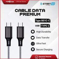 Gambar ADVAN STARTGO Kabel Cable Data Tranfer Data Premium Type-C to Type-C - B01C-C BlackWhi dari Golden Celluler Kota Administrasi Jakarta Pusat 2 Tokopedia