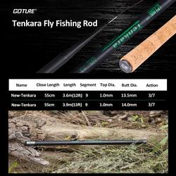 Unifishing Tenkara Fly Fishing Rod – 9 To 13 Foot Telescoping Pole, 7:3 Action, IM10 Graphite