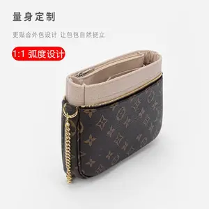 Felt Bag Organizer for Mini Pochette - side zipper / organiser tas